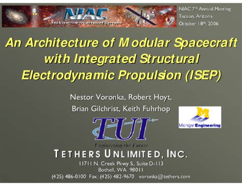 Pdf An Architecture Of Modular Spacecraft With Integrated Structural