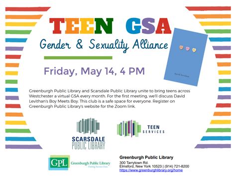 Teen Gsa Gender And Sexuality Alliance Scarsdale Public Library