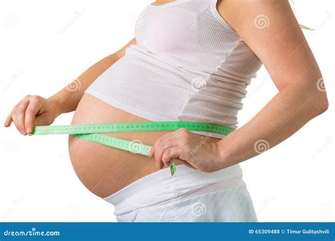 Tamanho Grávido Da Barriga De 39 Semanas Foto de Stock Imagem de