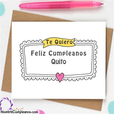 Feliz Cumplea Os Quito Tartas Tarjetas Deseos