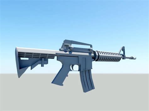 M16 Assault Rifle 3d Model Maya Files Free Download Cadnav