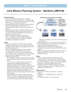 jmps  joint mission planning system maritime report