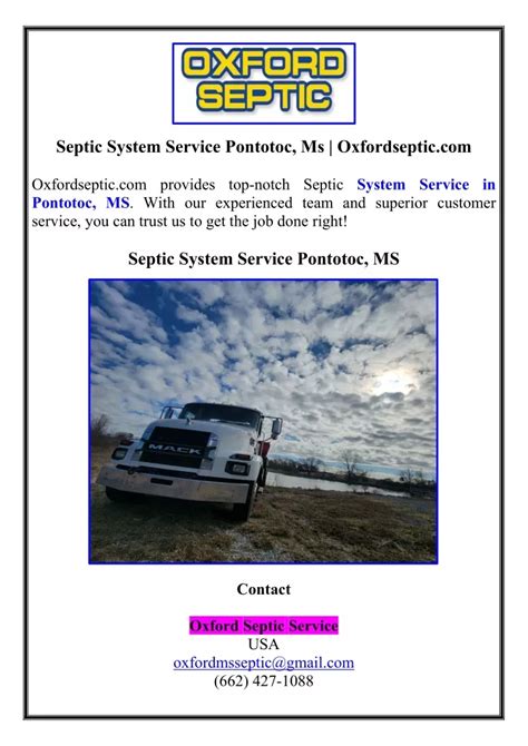 Ppt Septic System Service Pontotoc Ms Powerpoint Presentation Id 13374538