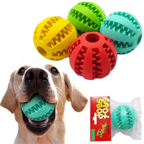 Nontoxic Rubber Pet Dog Tooth Cleaning Ball Toy Puppy Cat Training ...