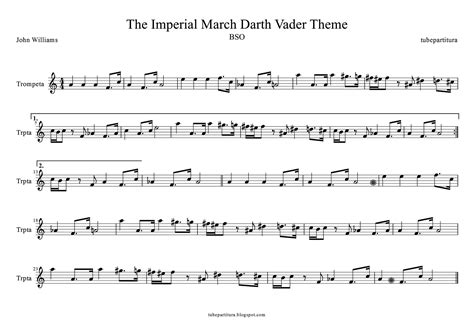 Tubescore Esay Sheet Music For The Imperial March For Trumpet Star