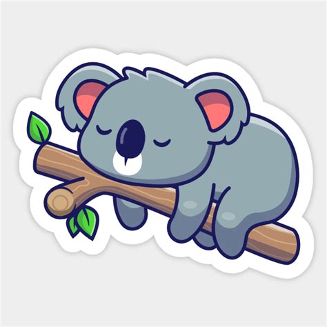 Cute Koala Sleeping Koala Sticker Teepublic