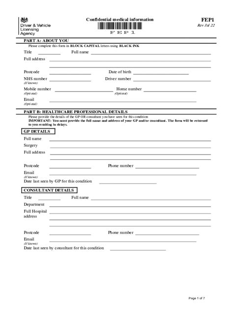 2022 2025 Form Uk Dvla Fep1 Fill Online Printable Fillable Blank