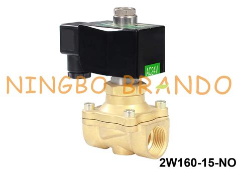 1 2 Katup Solenoid Kuningan Air 2 Arah Biasanya Terbuka 24V 220V