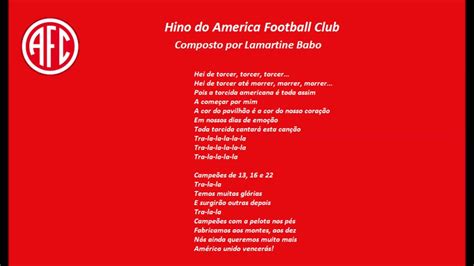 hino do America RJ Com Letra - YouTube