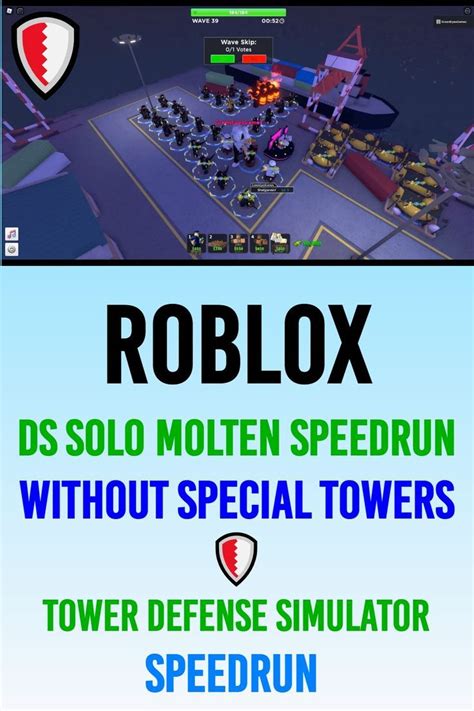 TDS SOLO MOLTEN SPEEDRUN Without Special Towers Tower Defense