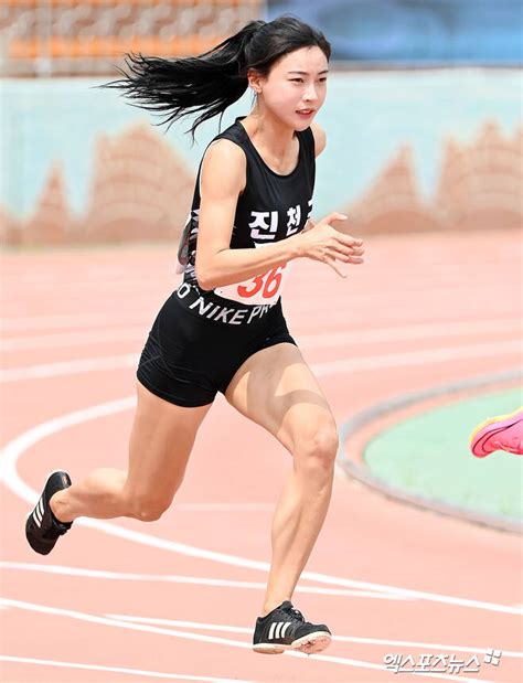 육상 카리나 김민지 100m는 고등학교 이후 처음인데 김한준의 현장 포착