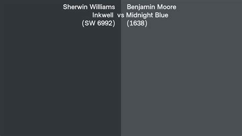 sherwin williams inkwell sw   benjamin moore midnight blue