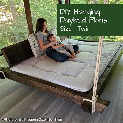 Outdoor Hanging Bed Hanging Daybed Twin Bed Hanging Bed Plans Hanging Bed Swing DIY Woodworking ...