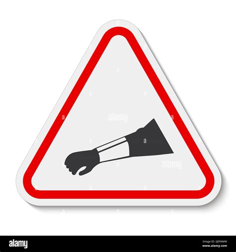 Symbol Wear Arm Protection Sign Isolate On White Background Vector