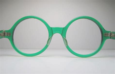 1960s Round Green Clear Eyeglasses Eye Glasses Eyeglass Frames Etsy