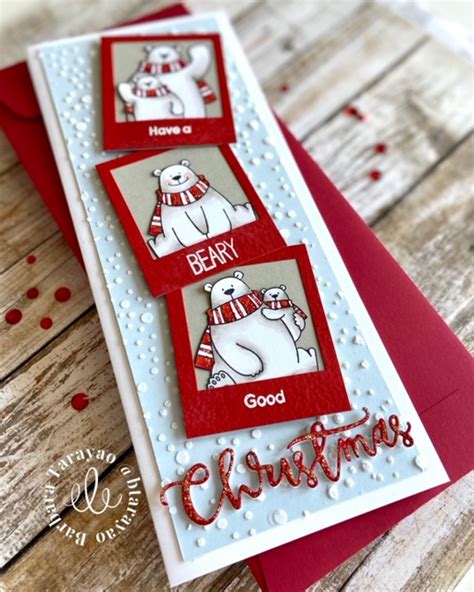 Beary Christmas Card By Barbara Tarayao Diy Christmas Card With Three