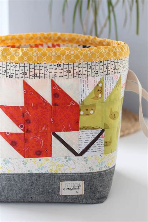 Scrappy Maple Leaf Finch Bucket Stitch Mischief