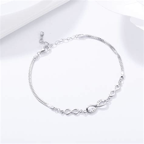 Sterling silver infinity bracelet infinity symbol bracelet factory - Tuvalu Jewelry