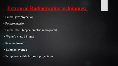 Extraoral Radiograph Lecture Ppt