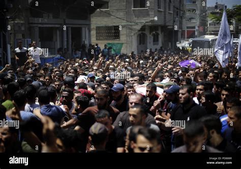 Agosto La Ciudad De Gaza En La Franja De Gaza Palestina