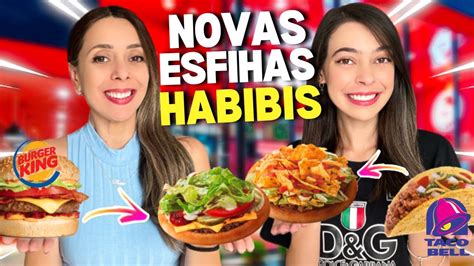 PROVANDO NOVAS ESFIHAS DO HABIBS Sabores Dos Concorrentes YouTube