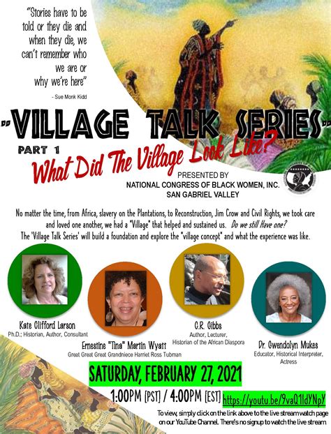 Village Talk: A Series of Conversations – DC Black History happens