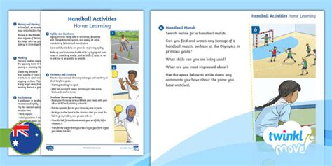 Move Pe Year Handball Home Learning Tasks Teacher Made