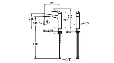 DOMO 6 0 10 661 053 000FL 1 Hole Kitchen Mixer Tap With Pull Out Spray