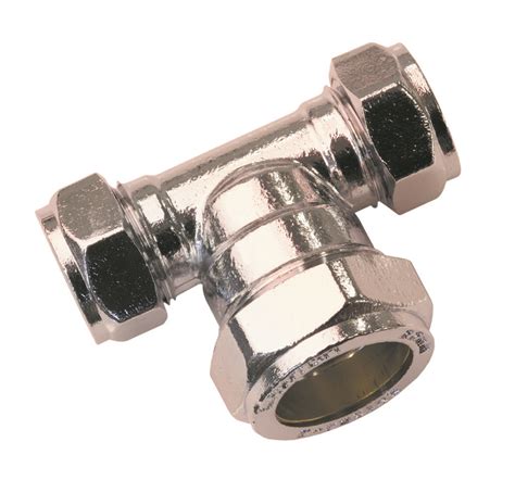 Equal Tee Chrome Plated Brass Lawton Tubes