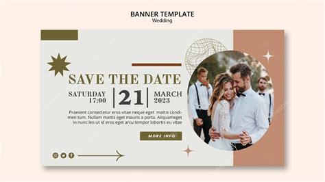 Premium PSD | Flat design wedding celebration banner template