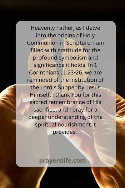 9 Supernatural Holy Communion Prayer In The Bible