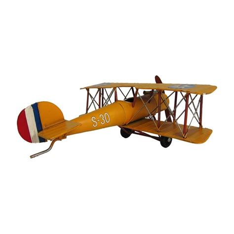 WWI Inspired Metal Model Biplane