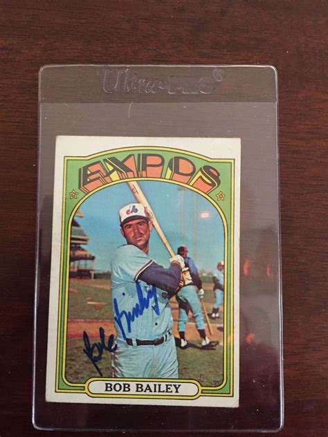 Autograph Through The Mail Today Bob Bailey All Star 3b Autographed