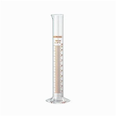 Borosilicate Glass Cylindrical 100ml Borosil Measuring Cylinder For