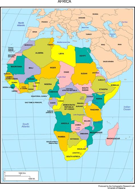 Maps Of Africa with regard to Printable Map Of Africa With Countries ...