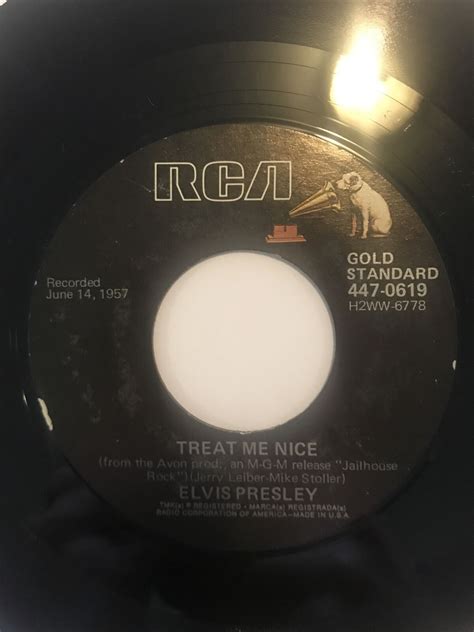 Ex Elvis Presley Jailhouse Rock Treat Me Nice Original 45 7 Vinyl