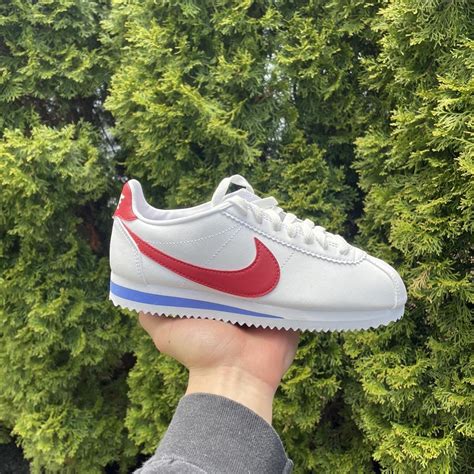 Nike Womens White And Red Trainers Depop