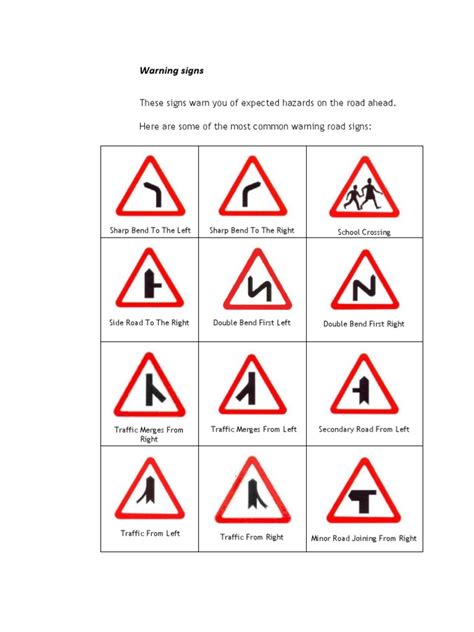 Road Signs | PDF | Traffic | Road