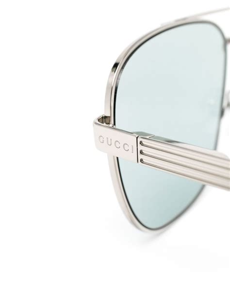 Gucci Eyewear Pilot Frame Tinted Sunglasses Farfetch