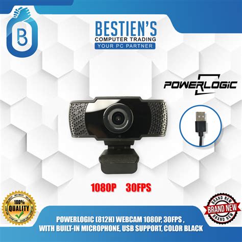 Powerlogic H Webcam P Fps With Built In Microphone Usb