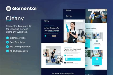 Cleany Cleaning Service Company Elementor Template Kit