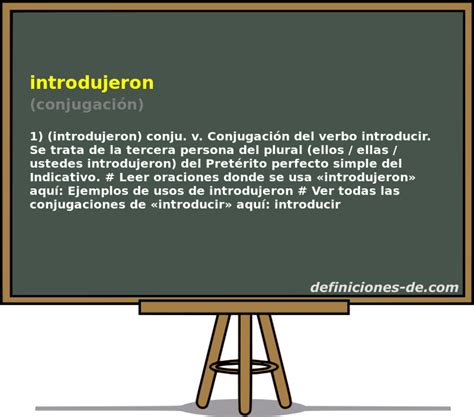 Significado De Introdujeron Conjugación