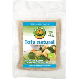 Tofu Natural Biológico embalagem 300 g Cem Porcento Supermercado El