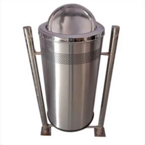 Standing Silver Stainless Steel Swing Dustbin Material Grade