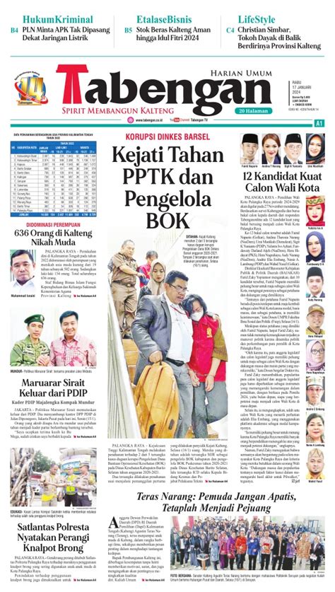 Koran Harian Umum Tabengan Edisi 17 Januari 2024