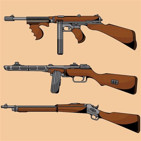 Armas de la segunda guerra mundial | Vector Premium