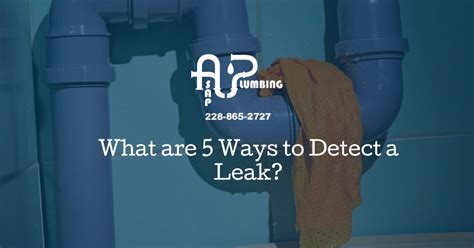 What Are 5 Ways To Detect A Leak Asap Plumbing