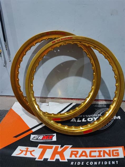 Velg Tk Racing Bright Ring Set Depan Belakang Warna Gold New