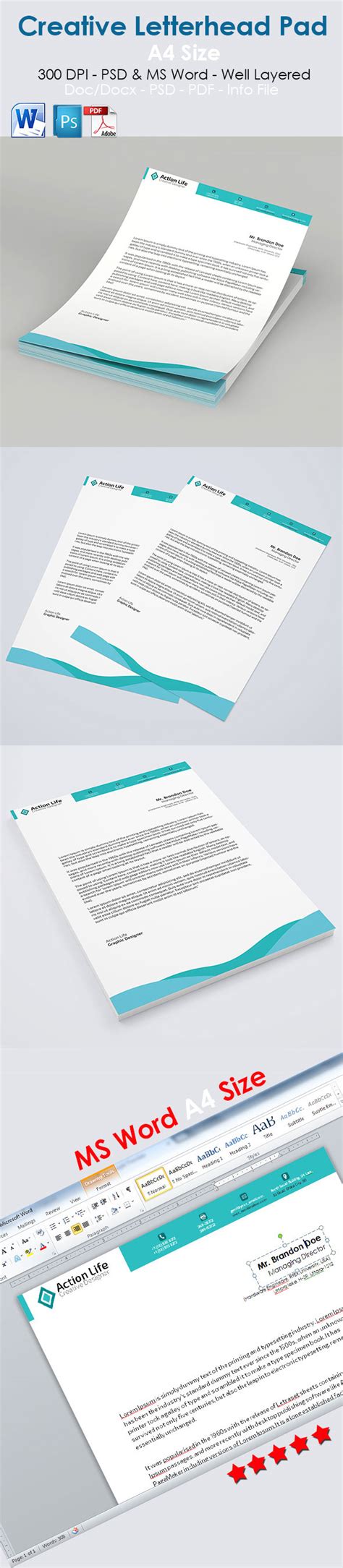 Free Download Letterhead PSD :: Behance