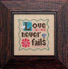 Heart In Hand Needleart Wee One Love Never Fails Cross Stitch